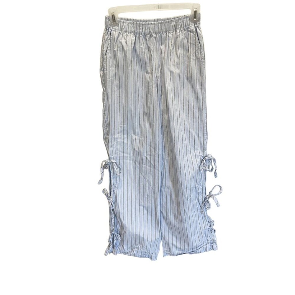 Wild Fable Blue Striped Tie String Pull On Boxer Pants Y2K‎ Lounge - Size XS